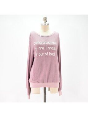 Wildfox Purple Oversized Baggy Beach Jumper